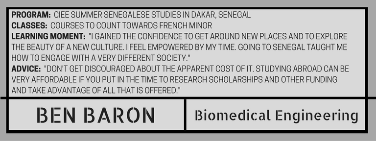 Ben Baron study abroad story