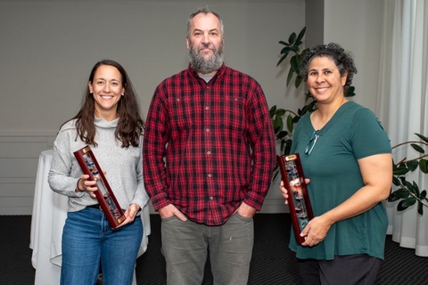 10-year award winners Breanna Shea, Thomas Stoeffler, and Laura Vasser