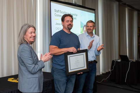 Jason Knox receives his award