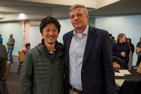 Award winners Yuliang Xie and Ed Sander