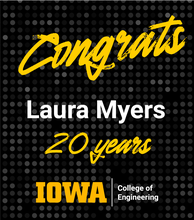 Graphic with Laura Myers name 