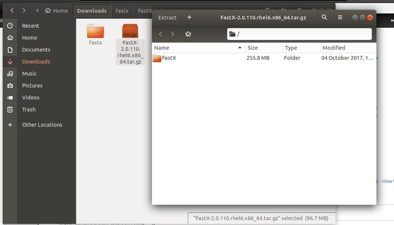 Linux GUI Install of FastX 2