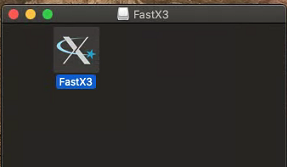 Drag FastX3 dmg to Applications folder