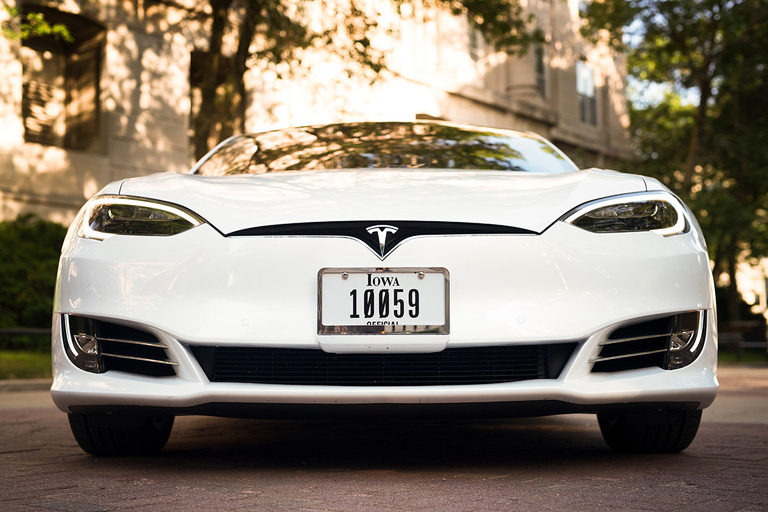 A Tesla Model S75D with custom data collection capabilities is one of five vehicles in the fleet 
