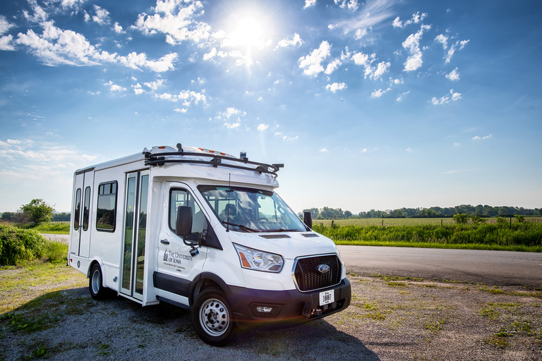The most recent addition to the fleet of research vehicles is an automated Ford Transit being used to test automated driving systems (ADS) on rural roads 