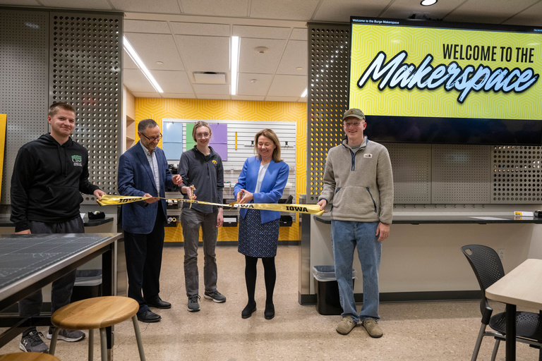 Makerspace ribbon cutting