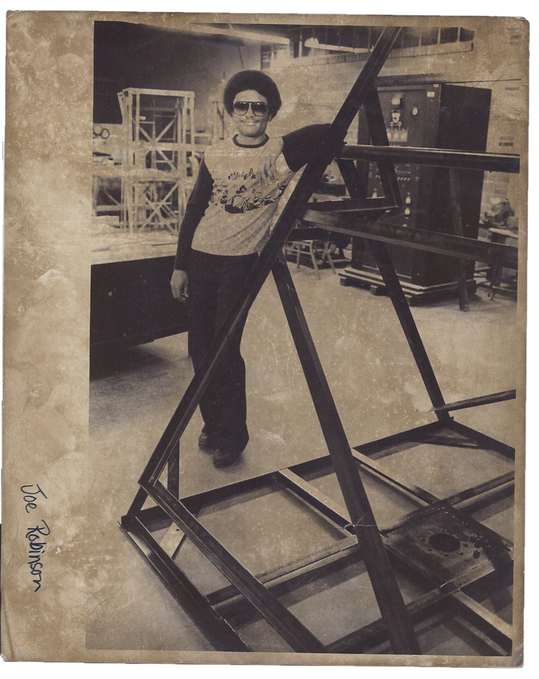 Joseph W.J. Robinson newspaper clipping with solar collector mounting frame