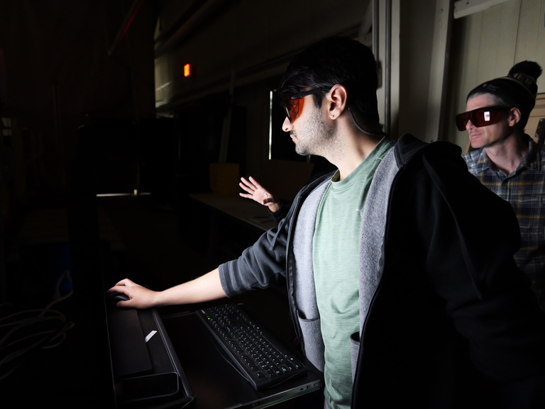 PhD student Abhishek Ghimire in the Williams lab