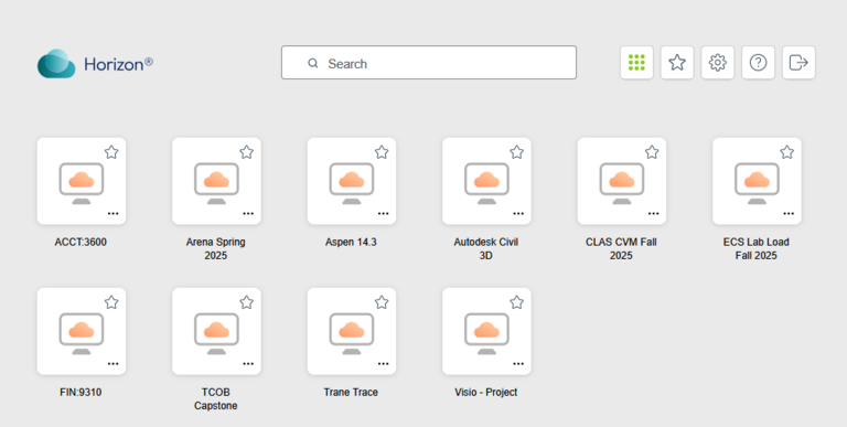 VDI Available Virtual Systems
