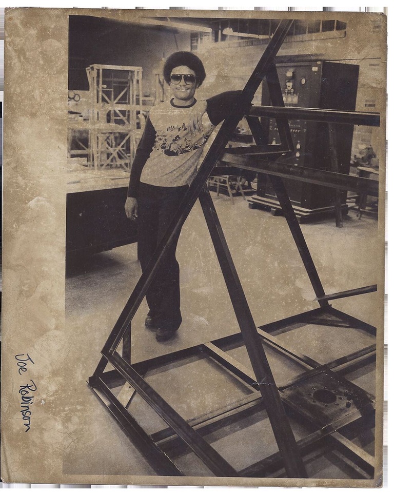Joseph W.J. Robinson newspaper clipping with solar collector mounting frame