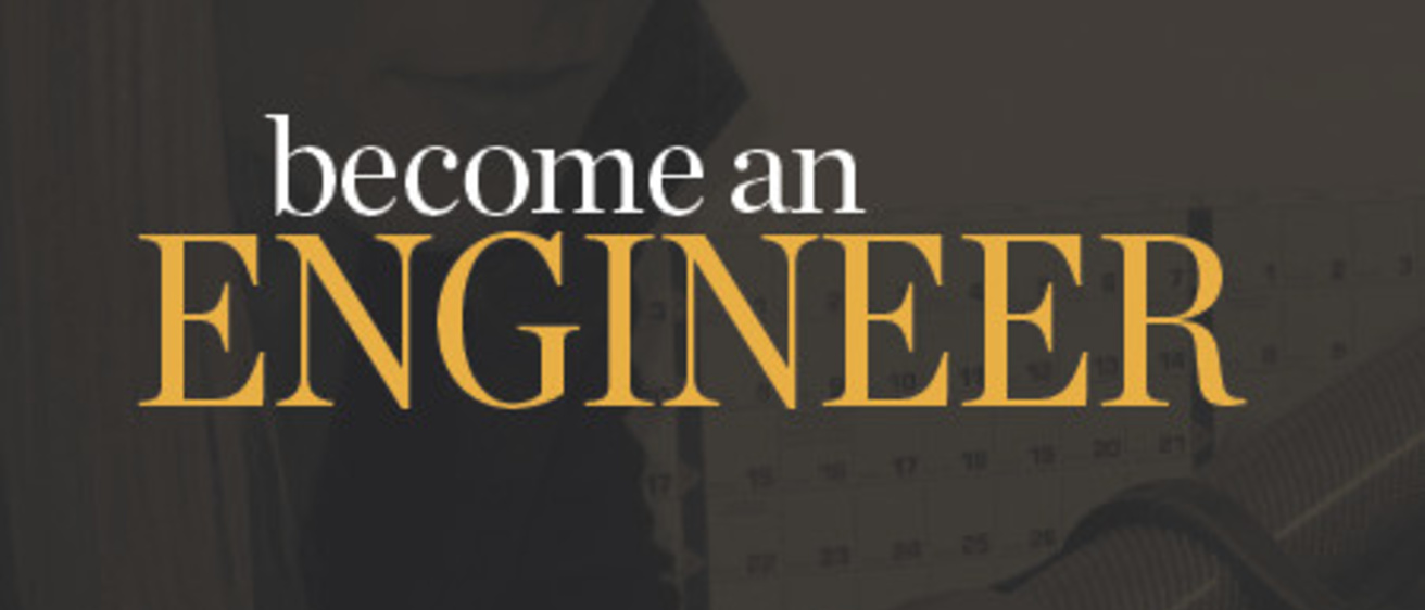 Text that says "become an engineer"