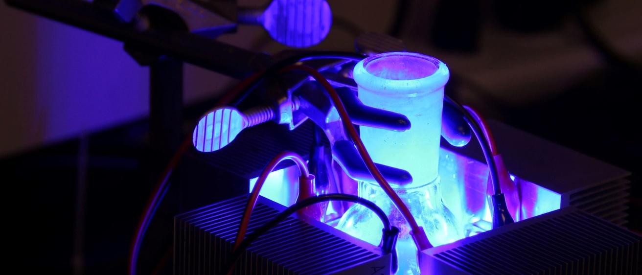 Glowing equipment in Guymon Lab