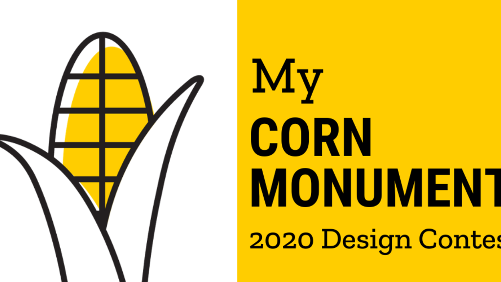 Icon of an ear of corn, text reading, "My Corn Monument"