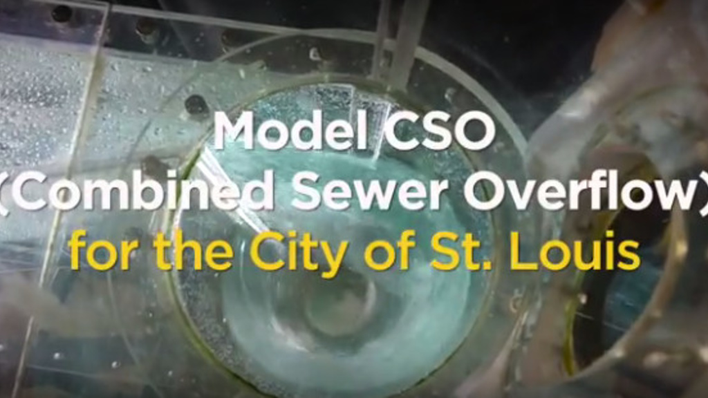 Text reading "Model CSO (Combined Sewer Overflow) for the city of St. Louis"