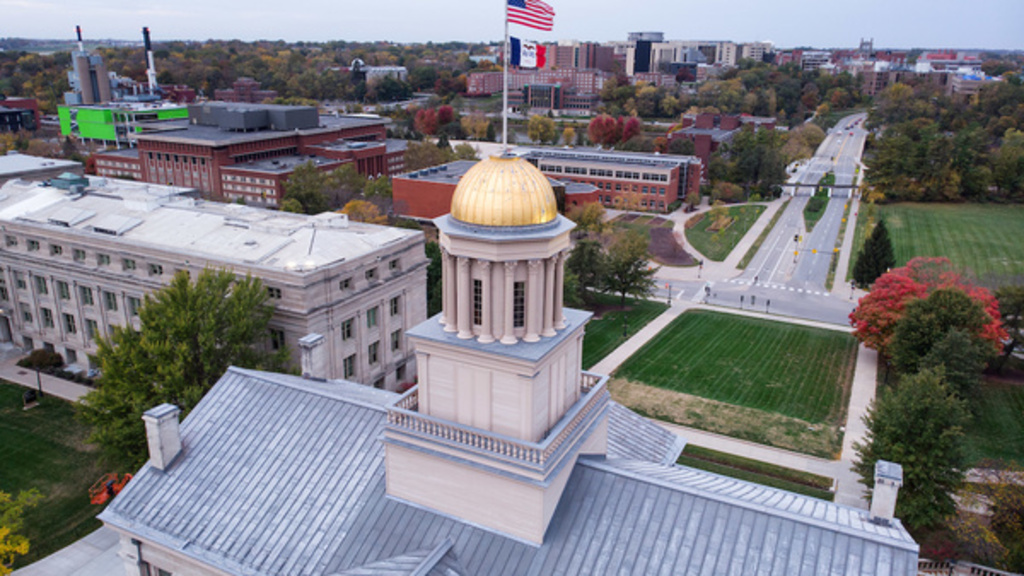 old capitol building aerial shot