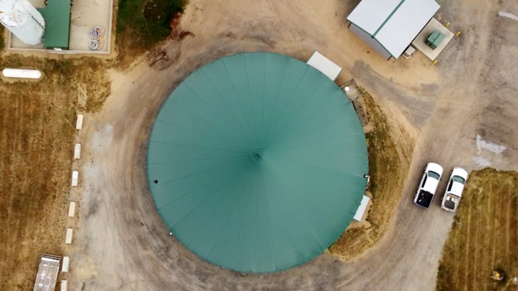 Aerial photo of anaerobic digester